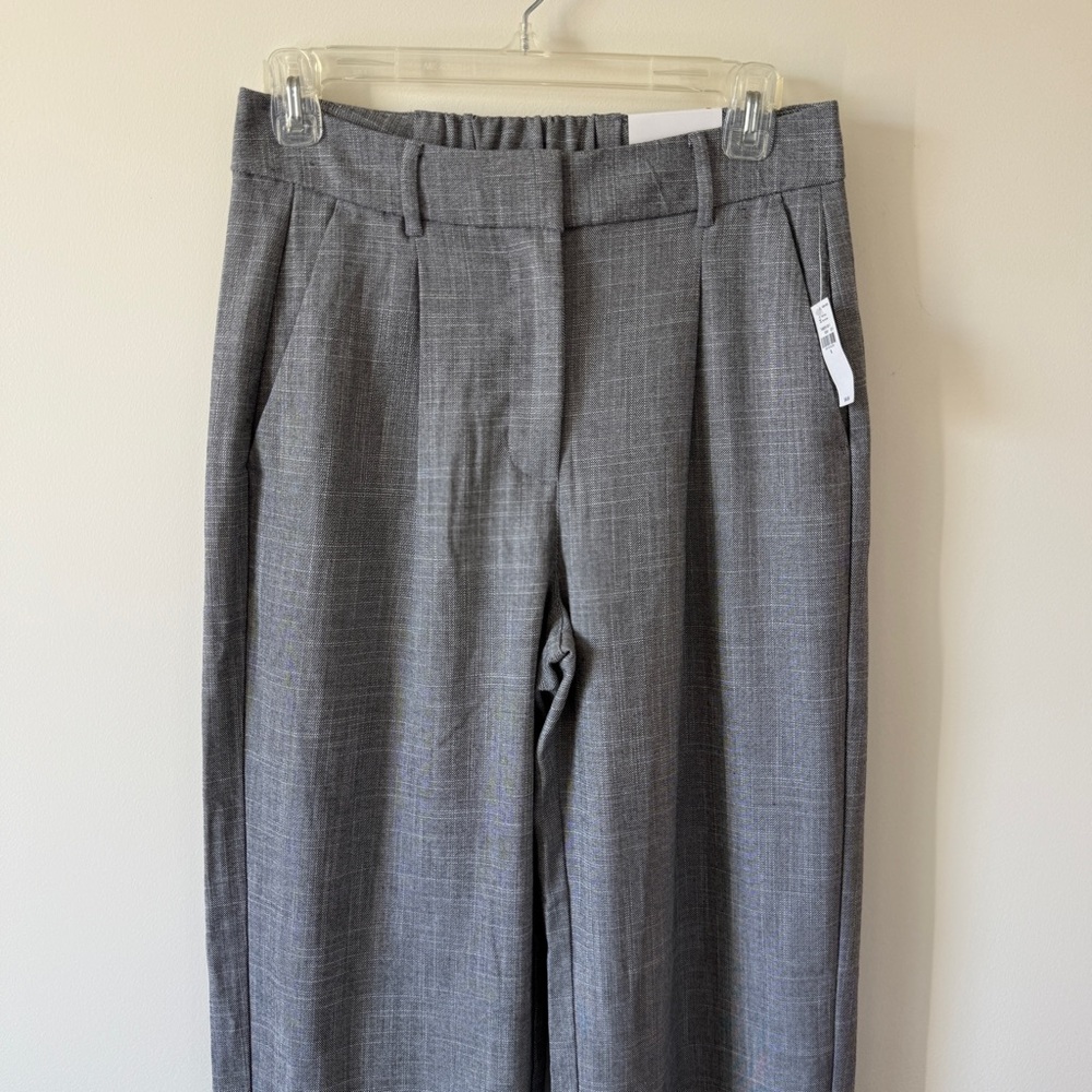 Old Navy Gray Heather Taylor Wide Leg Trousers Suit Pants Extra High Rise Small - Picture 3 of 8